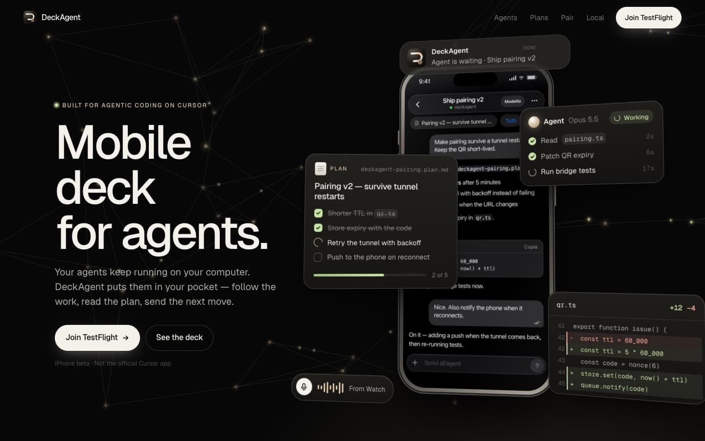 Screenshot of DeckAgent